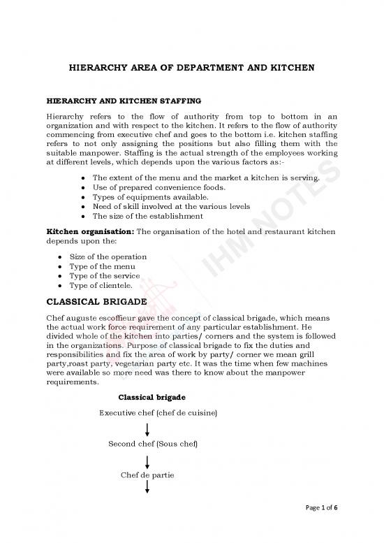 picture1_Restaurant Pdf 121833 | Unit 3 Hierarchy Area Of Department And Kitchen