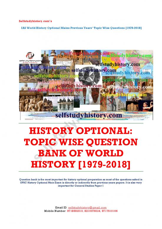 picture1_General Studies Pdf 120380 | World History Topic Wise Question Bank 1979 2018