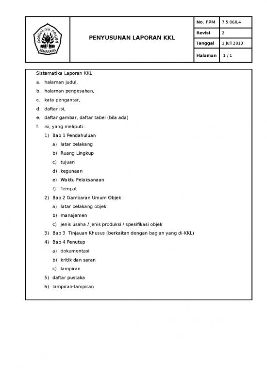picture_Laporan Doc 11105 | Pm 06 L4  Form Penyusunan Laporan Kkl Revisi | File Laporan Lainnya