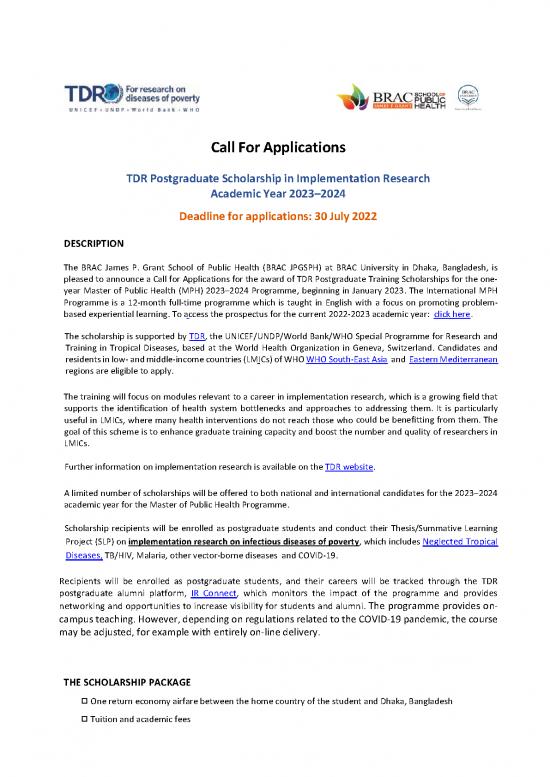 picture1_Research Pdf 11170 | Call For Applications Tdr Postgraduate Scholarship In Implementation Research 2023 24 | Beasiswa 2023