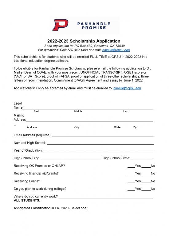 picture1_Financial Spreadsheet 11219 | Panhandle Promise Scholarship Application | Beasiswa 2023