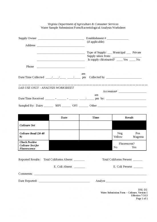 picture1_Dsl D2 Water Submission Form | Sample Submission