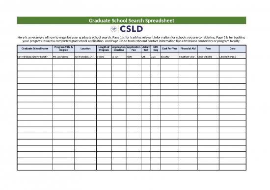 picture Free Financial Flyer Templates 11465 | Grad School Search Spreadsheet | Sample Application