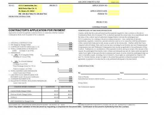 picture1_Excel Sheet Download 11483 | Subcontractor Aia Form G702 Request For Payment | Sample Application