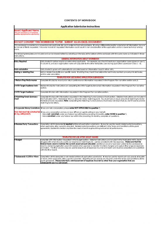 picture_Excel Sheet Download 11628 | Vita Grant Workbook | Sample Application