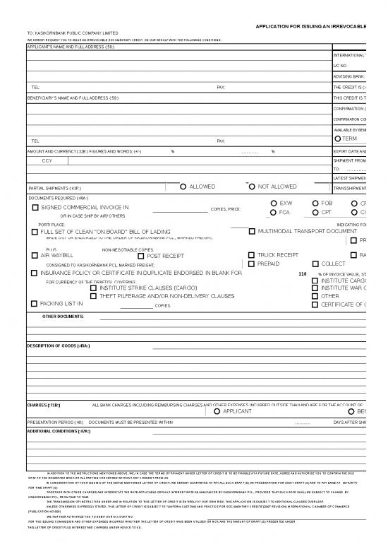 picture1_Invoice Template In Excel Format Free Download 11635 | Application For Issuing An Irrevocable Documentry Credit Xls Th | Sample Application