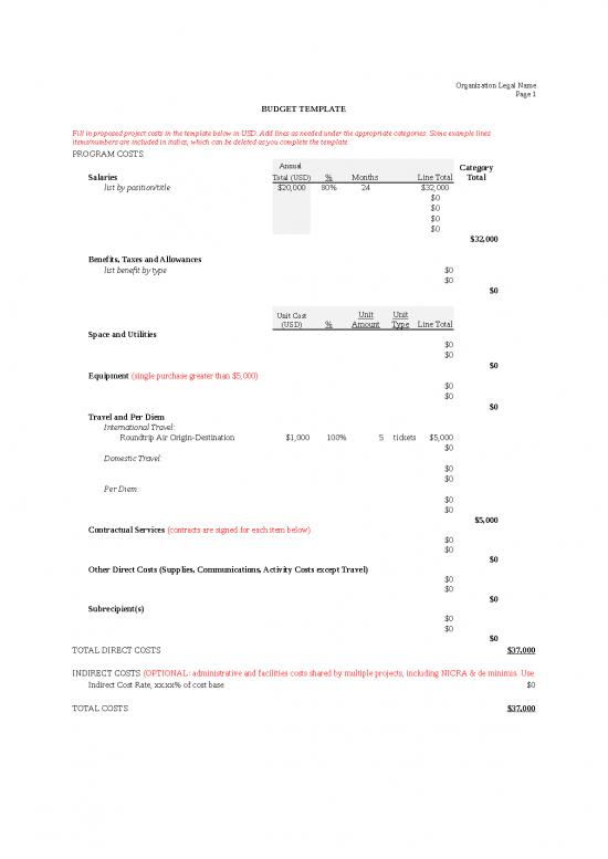 picture_Excel Sheet Download 11652 | Application Budget Including Sample Notes | Sample Application