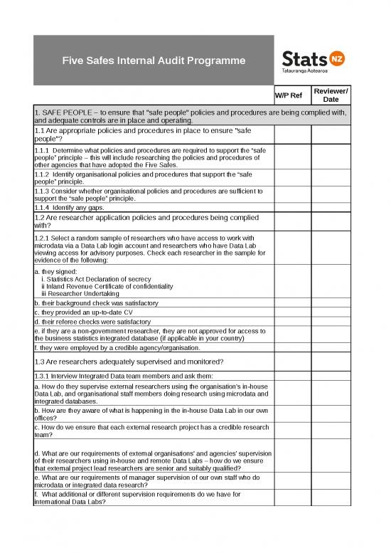 picture1_Account Template Excel Free Download 11683 | Five Safes Internal Audit Programme Template | Sample Application