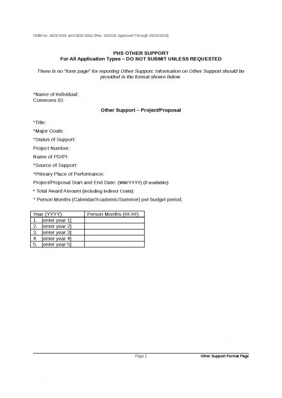 picture Ms Word Award Template 11773 | Other Support Format Page Rev 10 2021 | Sample Submission