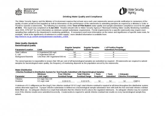 picture_Report Template Doc 11814 | 2021 Water Quality Report To Consumers | Sample Submission