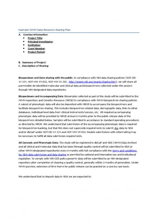 picture_Project Plan Spreadsheet 11951 | Example Data Sharing Plan | Sample Submission