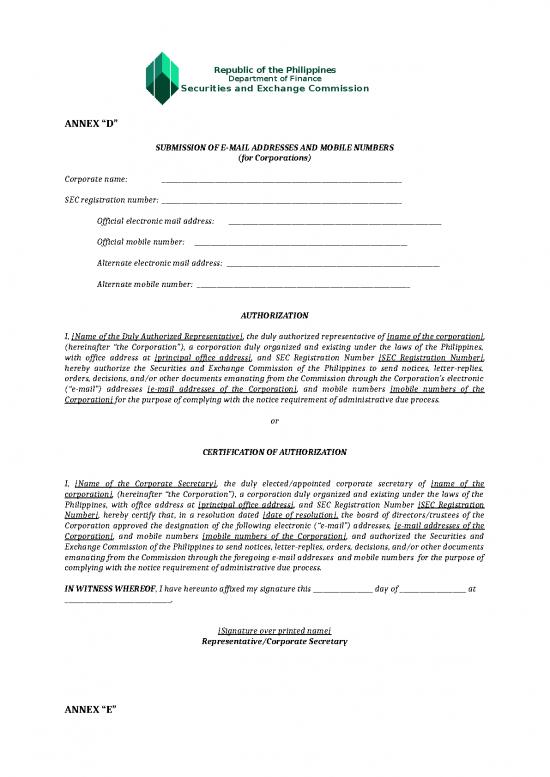 picture Certification Format Word 11980 | 2020form Mc28s2020 Annexes D To G | Sample Submission