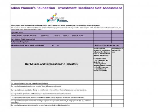 picture1_Checklist Template Excel Free Download 12050 | Cwf Investment Readiness Self Assessment Tool | Business Form Tools