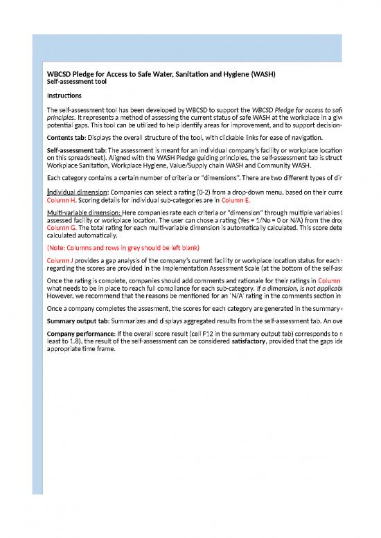 picture Excel Sheet Download 12112 | Wbcsd Revised Self Assessment Tool Final 1 | Business Form Tools