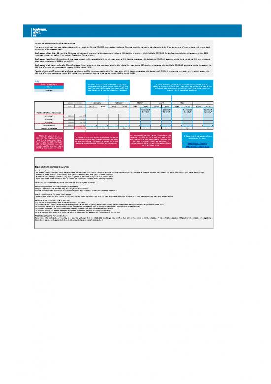 picture Business Spread Sheet 12137 | Revenue Estimator | Business Form Tools