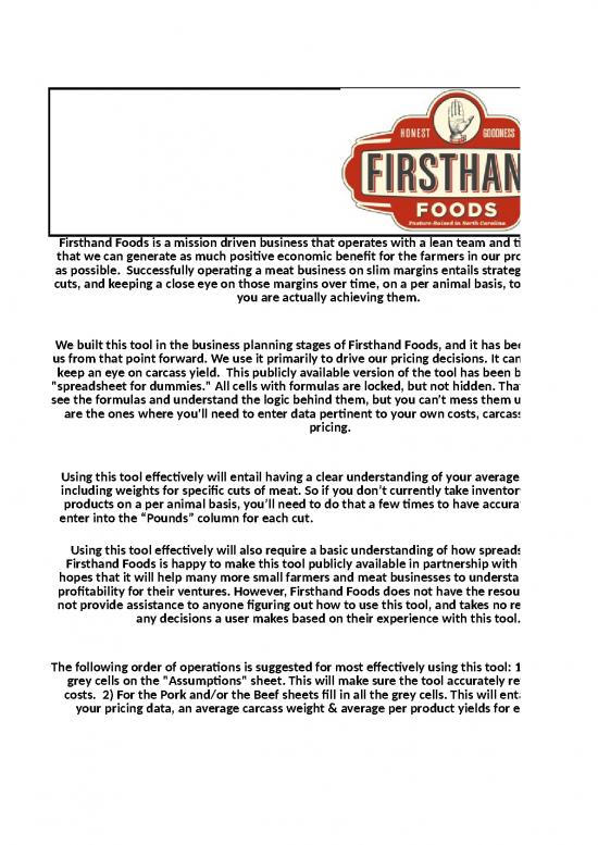 picture1_Excel Sheet Download 12149 | Firsthand Foods Carcass Value Estimator Tool | Business Form Tools