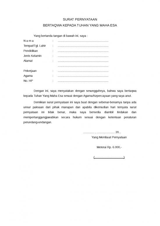picture_File - Surat Pernyataan Id 12314 | Contoh Format Surat Untuk Bakal Calon Kades Pada Pilkades Serentak Tahun 2020 2