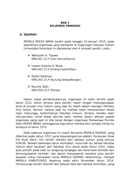 picture_Selayang Pandang Mapala Reksa Wana Fakultas Hukum Ung2 | Literatur Keorganisasian Mapala