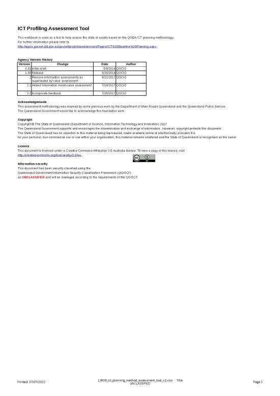 picture Excel Sheet Download 12377 | Ict Planning Method Assessment Tool V2 | Business Form Tools