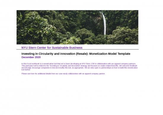 picture_Excel Sheet Download 12396 | Investing In Circularity And Innovation Resale Monetization Model General Template | Business Form Tools