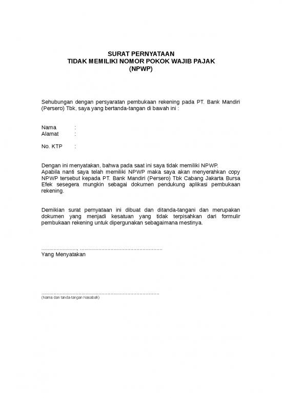 picture_File - Surat Pernyataan Id 12682 | Surat Pernyataan Tanpa Npwp