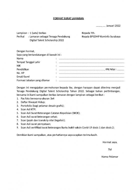 picture File - Daftar Riwayat Hidup Id 12850 | 20220112094359 Format Surat Lamaran Tp Dts 2022