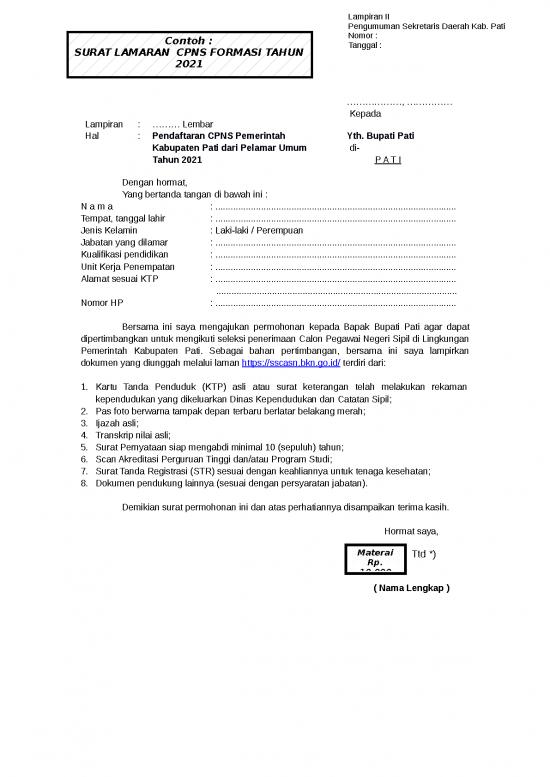 picture1_Surat Lamaran Doc 12874 | Surat Lamaran Dan Surat Pernyataan  Khusus Cpns 1
