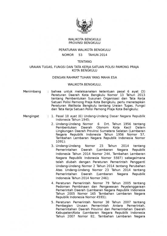 picture_Perwal Nomor 53 2014 Ttd Uraian Tugas Fungsi Dan Tata Kerja Satuan Polisi Pamong Praja