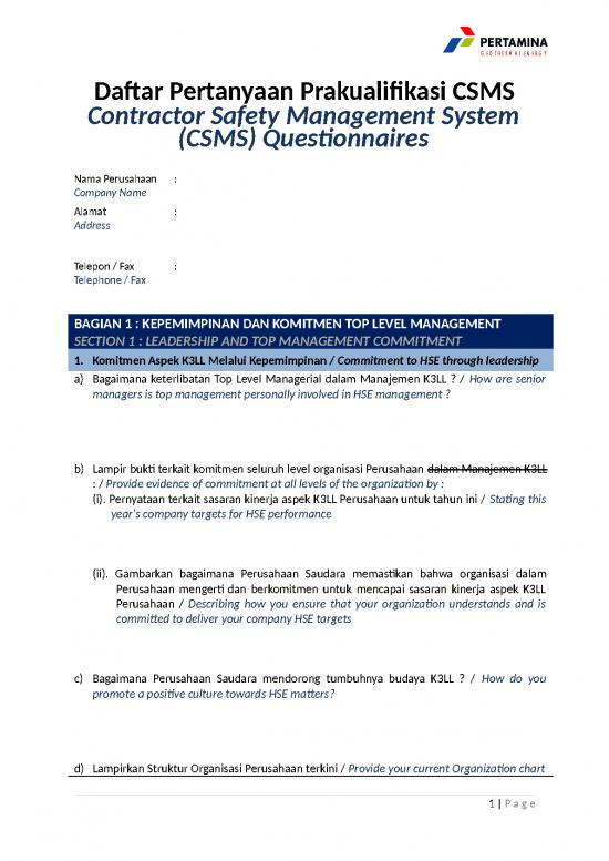 picture_Company Presentation Template 13052 | Acsms Lampiran 2 Daftar Pertanyaan Prakualifikasi Csms   Bilingual