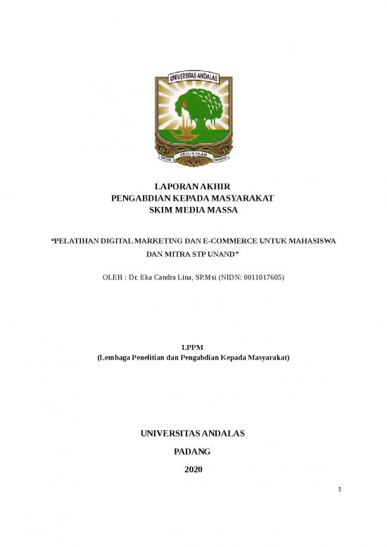picture Laporan Doc 13066 | Laporan Akhir Artikel Koran Pelatihan E Commerce