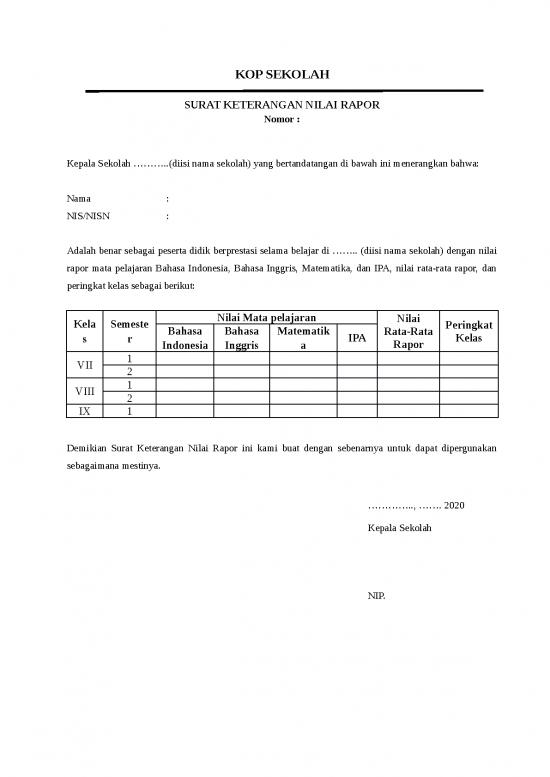 picture_File - Surat Keterangan Nilai Id 13172 | Surat Keterangan Nilai Rapor