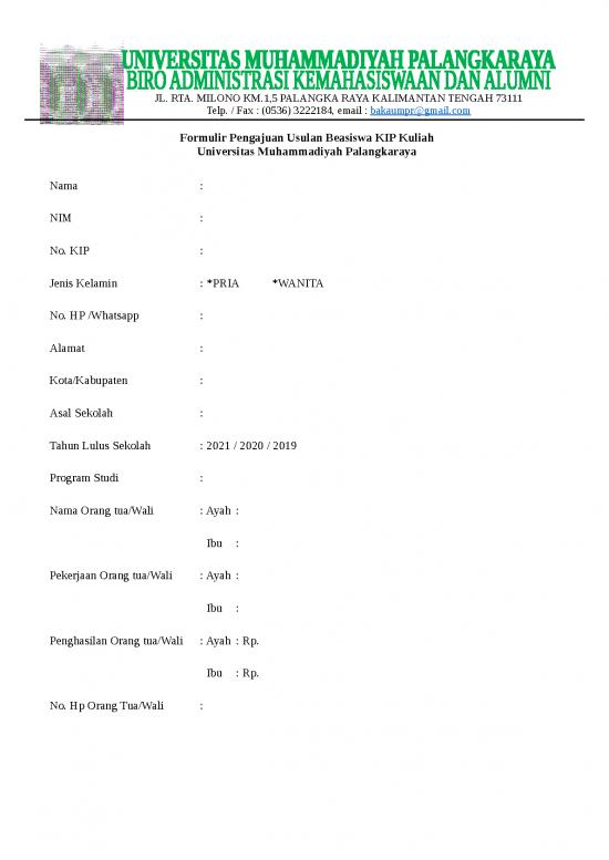 picture_Formulir Dan Persyaratan Kip Kuliah Umpr Tahun 2021