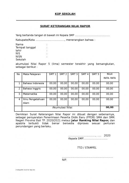 picture_File - Surat Keterangan Nilai Id 13229 | Surat Keterangan Rapor