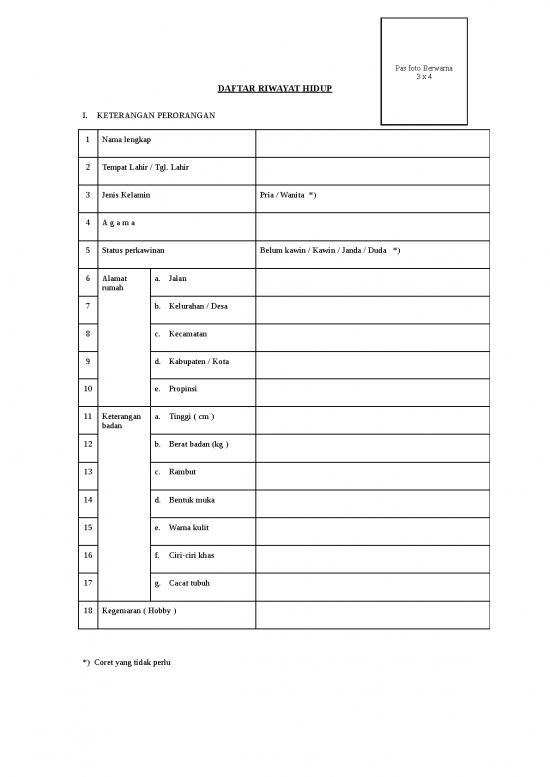picture File - Daftar Riwayat Hidup Id 13323 | Daftar Riwayat Hidup Cpns Komisi Yudisial 2018