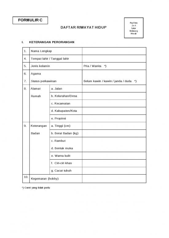 picture File - Daftar Riwayat Hidup Id 13325 | Daftra Riwayat Hidup Cpns Bppt 2018