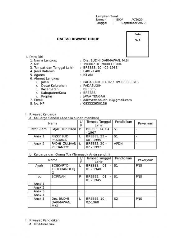 picture_File - Daftar Riwayat Hidup Id 13335 | Drh Jabatan Struktural Brebes Pak Kadin Budhi Darmawan