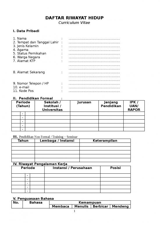 picture File - Daftar Riwayat Hidup Id 13347 | Cv Item Download 2022-07-12 21-30-06