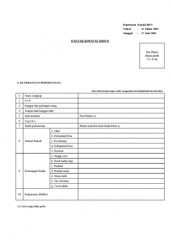 picture File - Daftar Riwayat Hidup Id 13365 | Drh  Cpns Lulus    1152