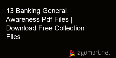 picture 13 Banking General Awareness Pdf Files | Download Free Collection Files