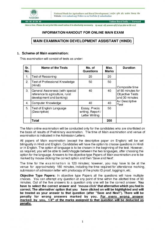 picture General Awareness In Hindi 123641 | 0801204440nabard (da Hindi Main Exam) 2019 Eng