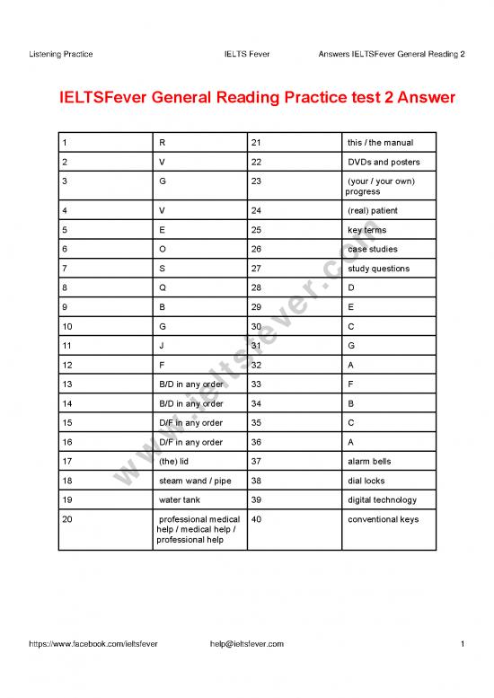 picture Ielts Fever Reading 122799 | Answers Ieltsfever General Reading Practice Test 2 Pdf