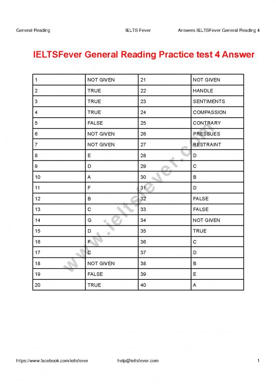 picture Ielts Fever Reading 122800 | Answers Ieltsfever General Reading Practice Test 4 Pdf