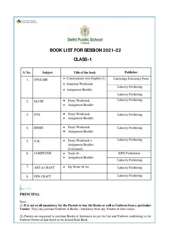 picture_General Knowledge 2021 Pdf 123469 | Book List 2021 22 Classes I To Xii