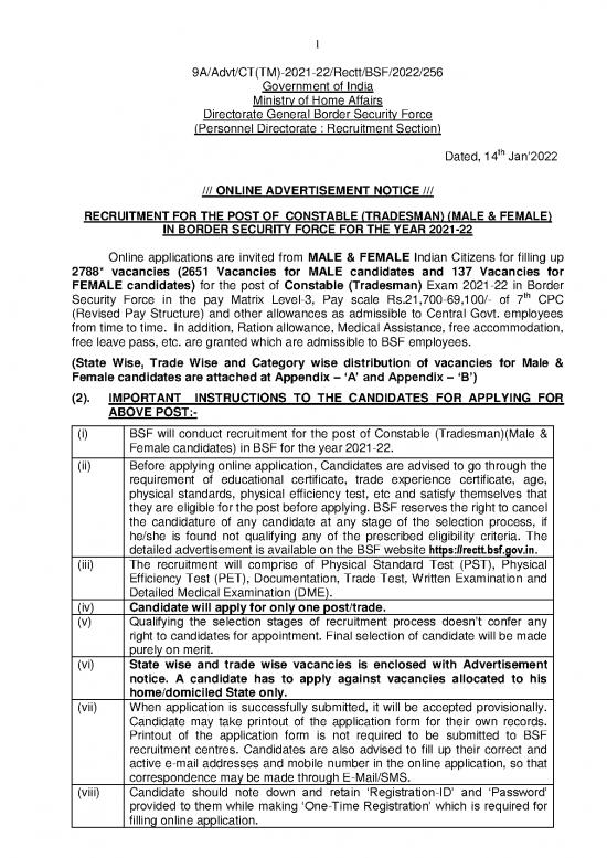 picture1_Matrix Pdf 123227 | Constable (tradesman) Bsf `group C` 2021 2022