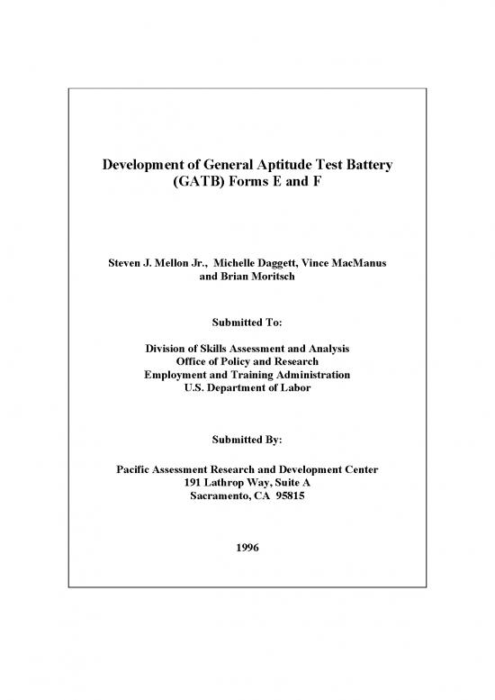 picture General Ability Test Pdf 125174 | Develop Gatb Ef