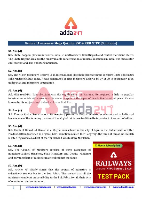 picture_General Awareness Pdf 123360 | Formatted General Awareness Mega Quiz For Ssc Rrb Ntpc Solutions