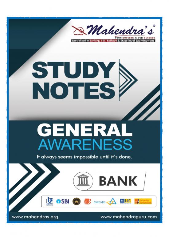 picture General Awareness Pdf 123222 | Ga Study Notes 15 10 18 English