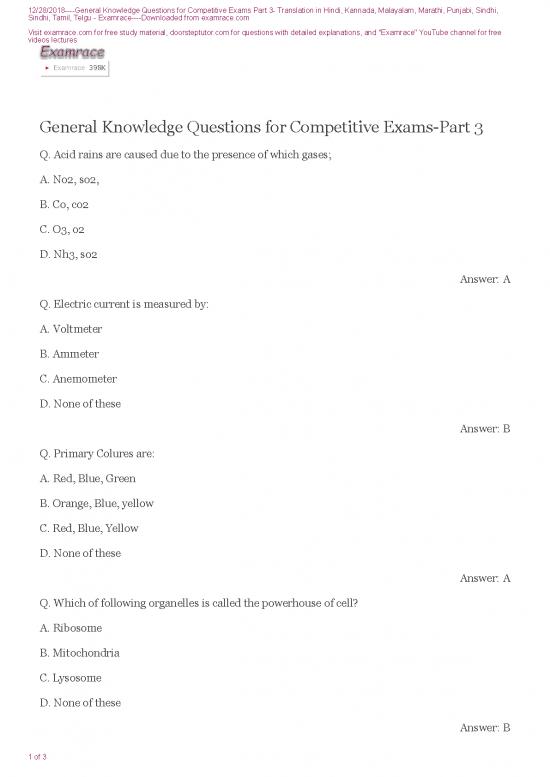 picture General Knowledge In Kannada Pdf 124926 | General Knowledge Part 3
