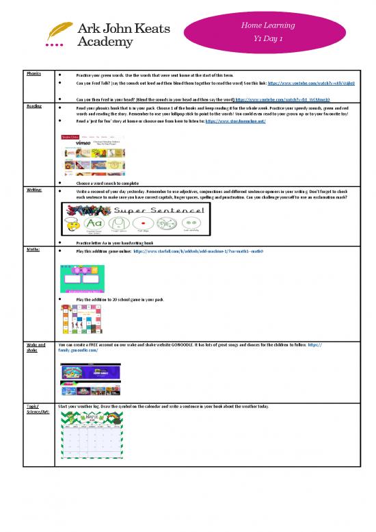 picture1_Home Learning Year 1 Week 1