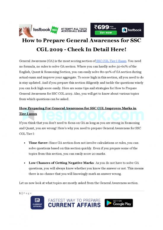 picture General Awareness Pdf 122947 | How To Prepare General Awareness For Ssc Cgl 2019 Check In Detail Here E4f1031c